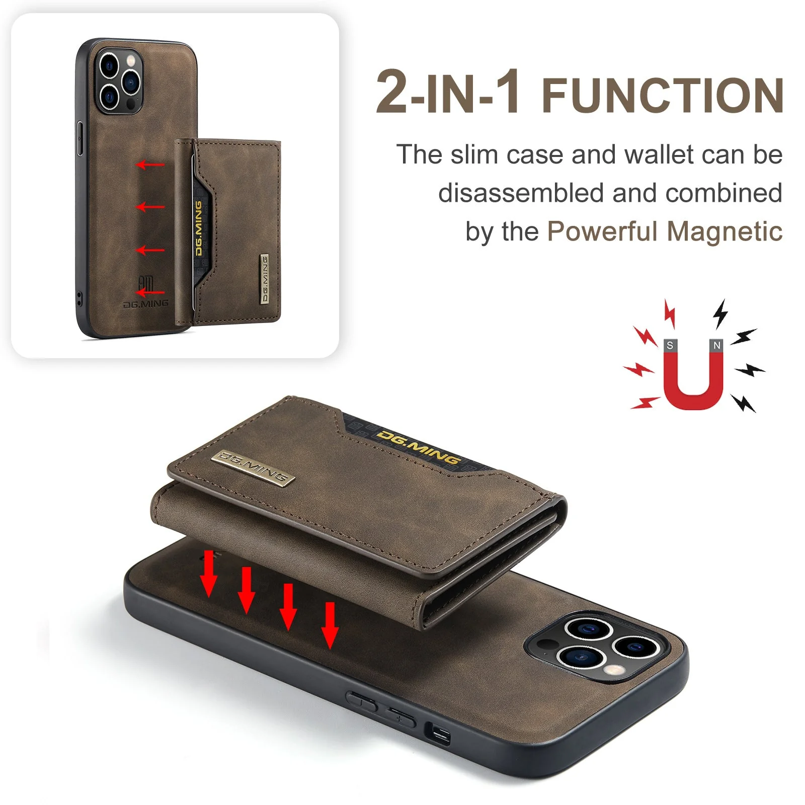 iPhone Series | Card Holder Folding Leather Case - Image 4