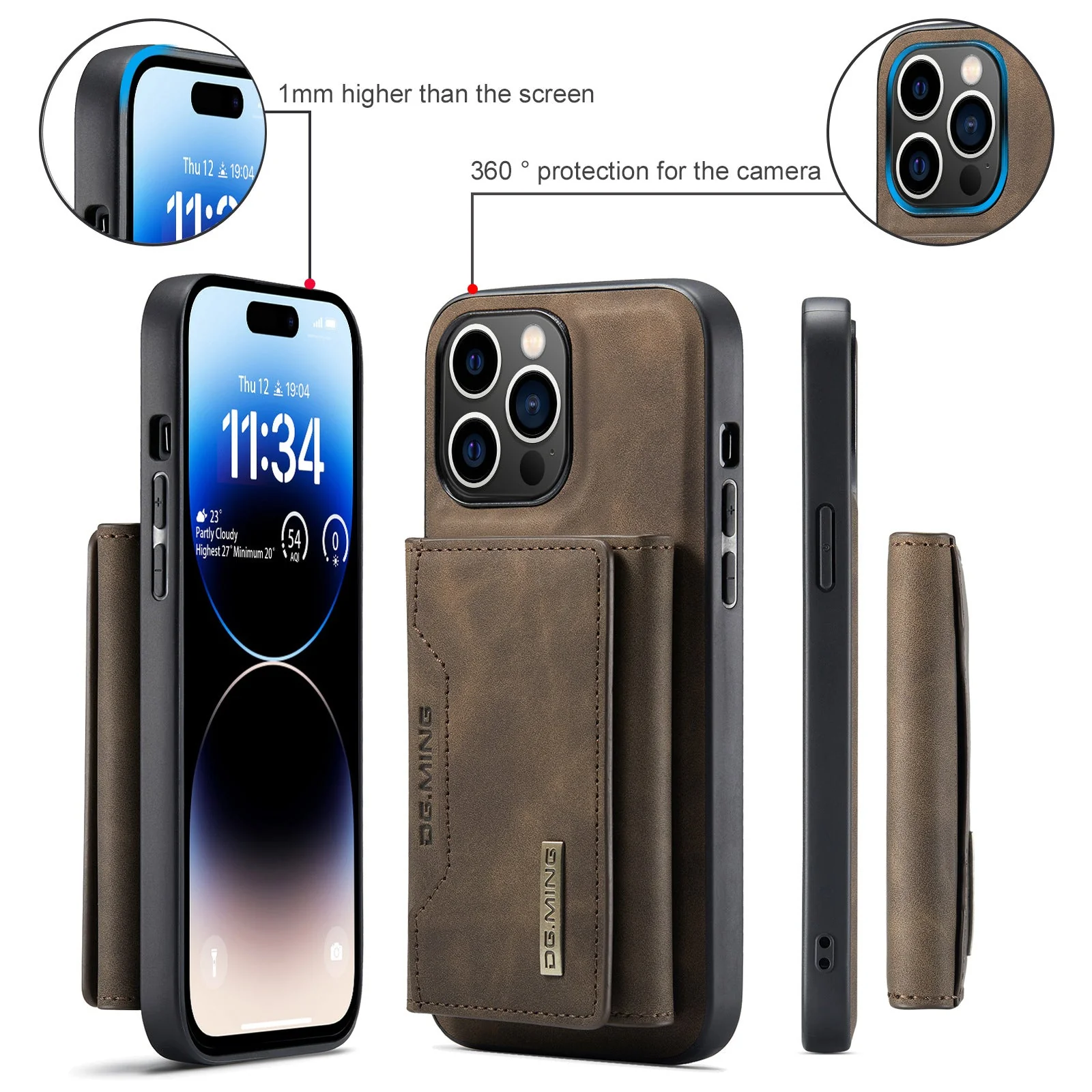 iPhone Series | Card Holder Folding Leather Case - Image 5