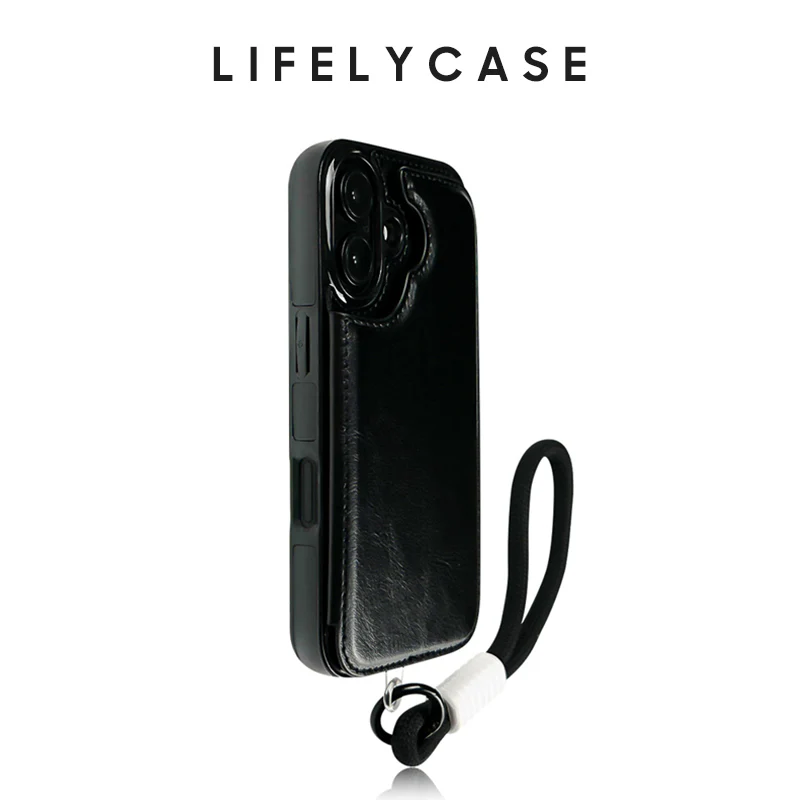 iPhone Lanyard Series | Card Holder Design Leather Phone Case - Image 8