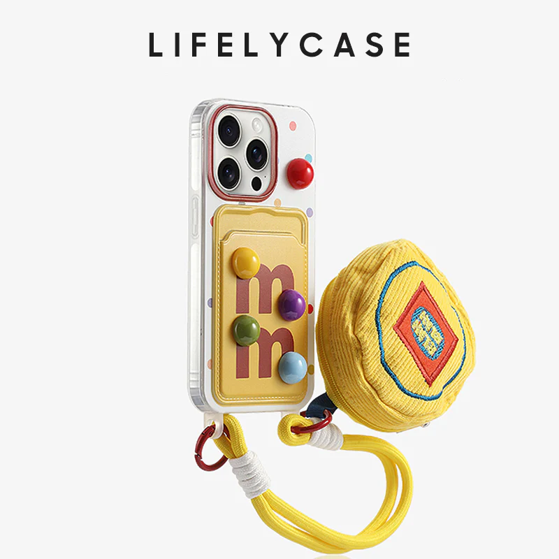 iPhone Lanyard Series | Cartoon Design Card Holder Phone Case Free Wallet - Image 5