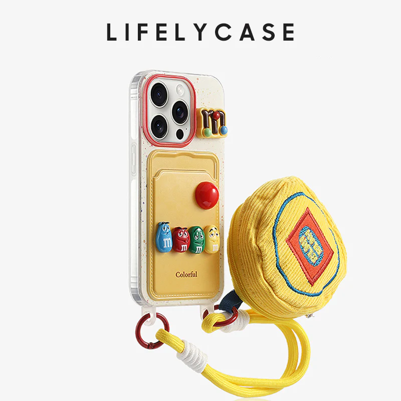 iPhone Lanyard Series | Cartoon Design Card Holder Phone Case Free Wallet - Image 7