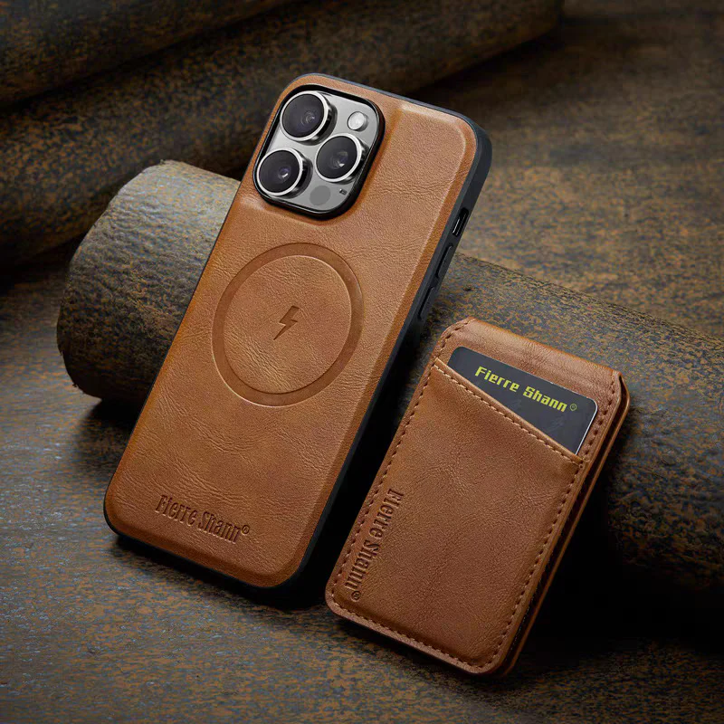 iPhone Magsafe Series | Magnetic Card Holder Leather Case - Image 11