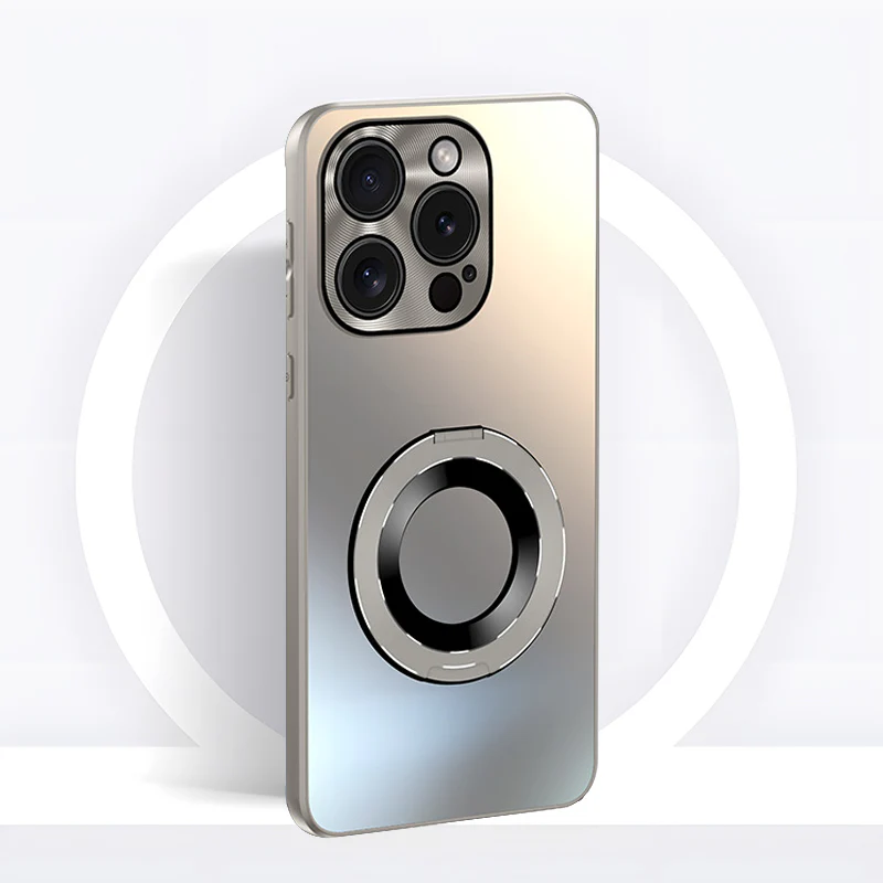 iPhone MagSafe Series | Ring Stand Frosted Mobile Phone Case - Image 11