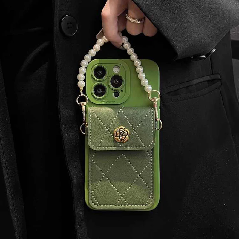 iPhone Lanyard Series | Pearl Bracelet Card Holder Phone Case - Image 8